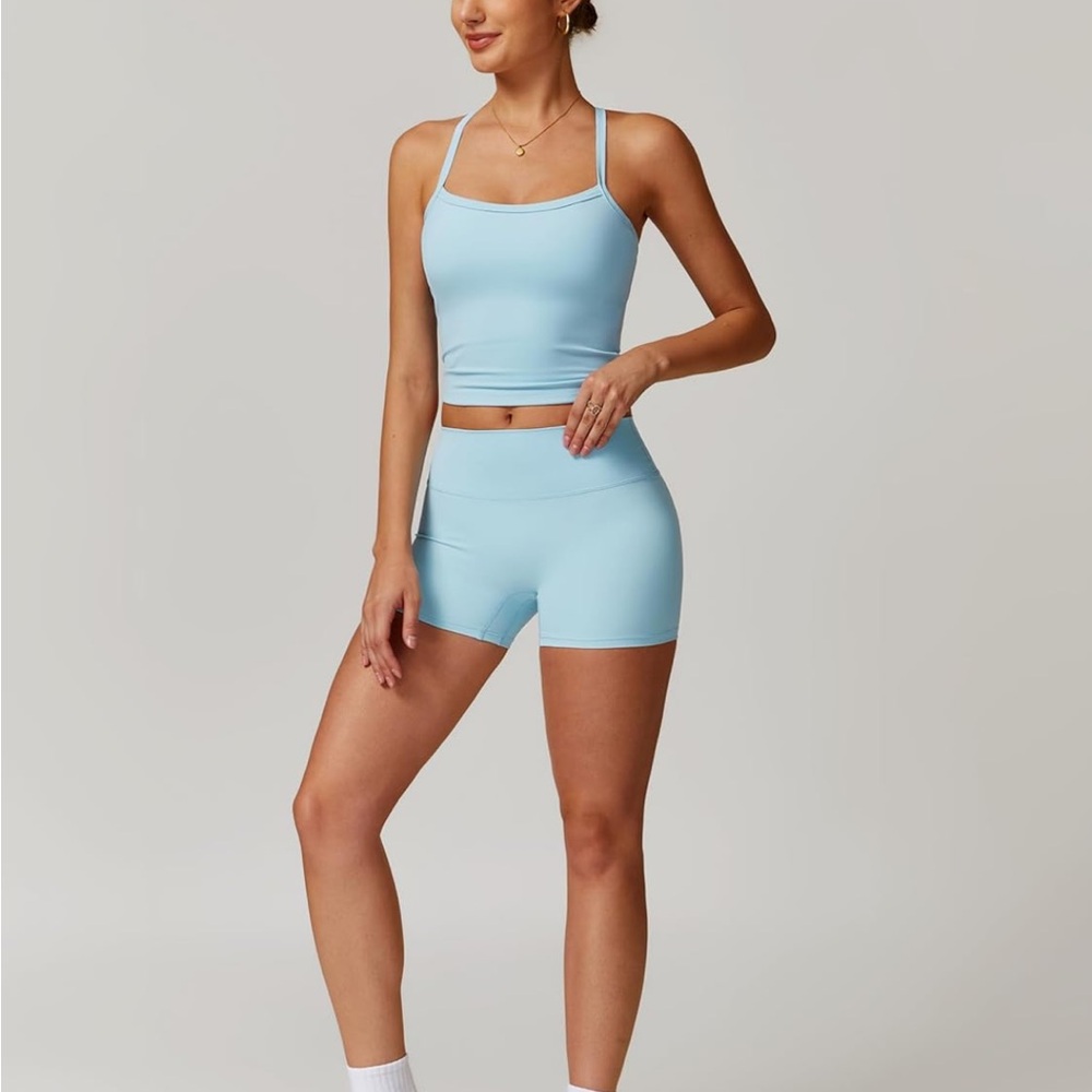 Teal shorts